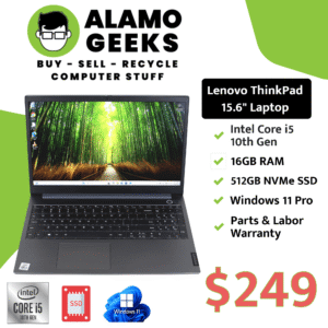 Lenovo ThinkBook 15.6" Laptop - Intel Core i5 10th Gen | 16GB | 512GB NVMe SSD | WIN 11