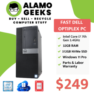 Dell Optiplex 7050 MT PC - Intel Core i7-7700 3.6GHz | 32GB DDR4 | 512GB NVMe SSD | WIN 11 PRO