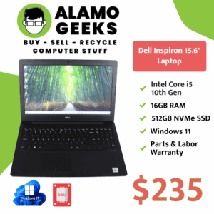 Dell Inspiron 15.6" Laptop - Intel Core i5 10th Gen | 16GB DDR4 RAM | 512GB NVMe SSD