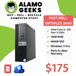 Dell Optiplex 3040 SFF - Intel Core i5-6500 3.20GHz | 16GB RAM | 480GB SSD | WIN 11