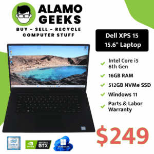 Dell XPS 15 9550 15.6" Laptop - Intel Core i5-6300HQ 2.3GHz | 16GB RAM | 512GB NVMe SSD | NVIDIA GPU