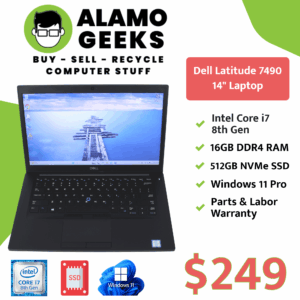 Dell Latitude 7490 14" Laptop - Intel Core i7 8th Gen | 16GB | 512GB NVMe SSD | WIN 11