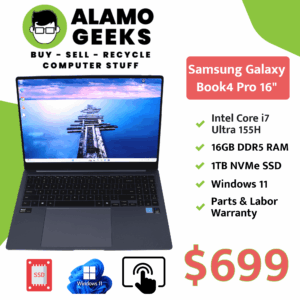 Samsung Galaxy Book4 Pro 16" Touchscreen Laptop - Intel Core i7 Ultra, 16GB, 1TB NVMe SSD