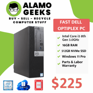 Dell Optiplex 3060 SFF PC - Intel Core i5-8500 3.0GHz | 16GB DDR4 | 512GB NVMe SSD | WIN 11 PRO