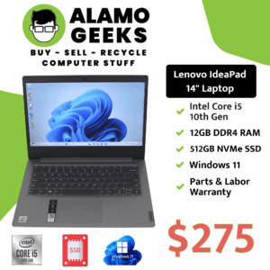 Lenovo IdeaPad 3 14" Laptop - Intel Core i5 10th Gen | 12GB | 512GB NVMe SSD | WIN 11