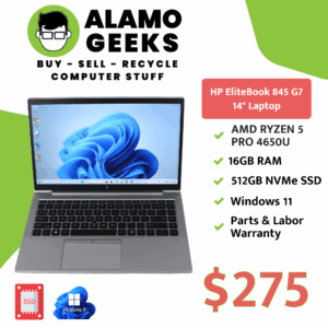 HP EliteBook 845 G7 14" Laptop - AMD Ryzen 5 Pro 2.1GHz | 16GB DDR4 | 512GB NVMe SSD | WIN 11