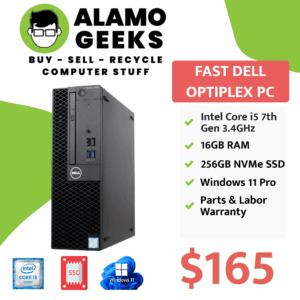Dell Optiplex 3050 SFF PC - Intel Core i5-7500 3.4GHz | 16GB DDR4 | 256GB NVMe SSD | WIN 11