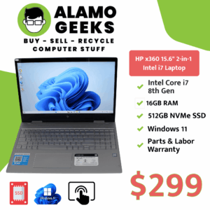 HP ENVY x360 15.6" Touchscreen Laptop - Intel Core i7 8th Gen | 16GB | 512GB NVMe SSD