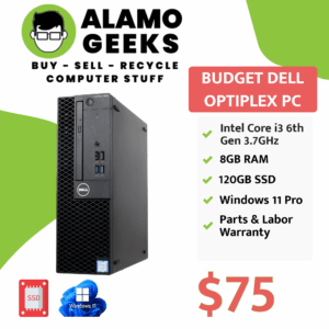 Dell Optiplex 3050 SFF PC - Intel Core i3-6100 3.7GHz | 8GB DDR4 | 120GB SSD | WIN 11 PRO