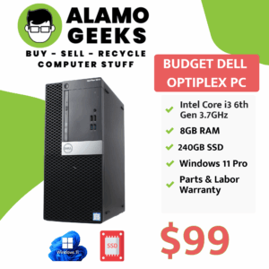 Dell Optiplex 3040 Tower - Intel Core i3-6100 3.70GHz | 8GB RAM | 240GB SSD | WIN 11