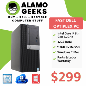 Dell Optiplex 7060 MT PC - Intel Core i7-8700 3.2GHz | 32GB DDR4 | 512GB NVMe SSD | WIN 11 PRO