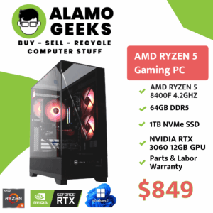 Custom Gaming PC - AMD Ryzen 5 8400F 4.2GHz | 64GB DDR5 | 1TB NVMe SSD | NVIDIA RTX 3060 12GB