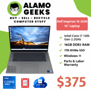 Dell Inspiron 16 5630 Laptop - Intel Core i7 13th Gen 2.2GHz | 16GB | 1TB NVMe SSD | WIN 11