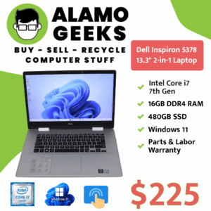 Dell Inspiron 13.3" 2-in-1 Touchscreen Laptop - Intel Core i7 7th Gen | 16GB | 480GB SSD