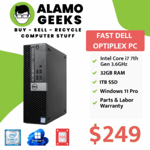 Dell Optiplex 5050 SFF PC - Intel Core i7-7700 3.6GHz | 32GB DDR4 | 1TB SSD | WIN 11 PRO