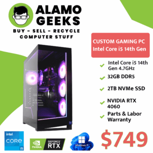 Custom Gaming PC - Intel Core i5-14400F 4.7GHz | 32GB DDR5 | 2TB NVMe SSD | NVIDIA RTX 4060