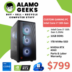 Custom Gaming PC - Intel Core i7-13700 5.2GHz | 32GB | 1TB NVMe SSD | NVIDIA RTX 4060