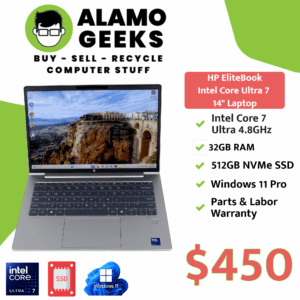 HP ProBook 14" Laptop - Intel Core Ultra 7 4.8GHz | 32GB DDR5 | 512GB NVMe SSD | WIN 11