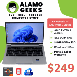 HP ProBook 14" Laptop - AMD RYZEN 7 4.5GHz | 16GB DDR4 | 512GB NVMe SSD | WIN 11