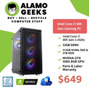 eSports Gaming PC | Intel Core i7-8700 4.6GHz | 32GB RAM | 512GB NVME SSD | NVIDIA GTX 1080 GPU