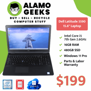 Dell Latitude 5590 15.6" Laptop - Intel Core i5 2.6GHz | 16GB RAM | 480GB SSD | WIN 11