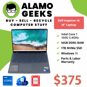 Dell Inspiron 16 5640 Laptop - Intel Core 7 150U | 16GB | 1TB NVMe SSD | WIN 11