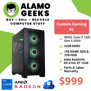 Custom Gaming PC - Intel Core i7-13700 5.2GHz | 32GB RAM | 1TB NVME SSD | AMD RADEON GPU