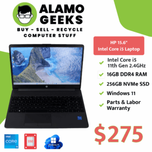 HP 250 G8 15.6" Laptop - Intel Core i5 11th Gen 2.5GHz | 16GB | 256GB NVMe SSD | WIN 11