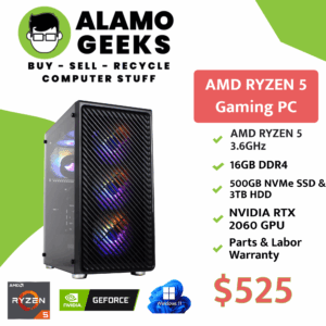 eSports Gaming PC | AMD RYZEN 5 3.6GHz | 16GB RAM | 500GB NVME SSD | NVIDIA RTX 2060