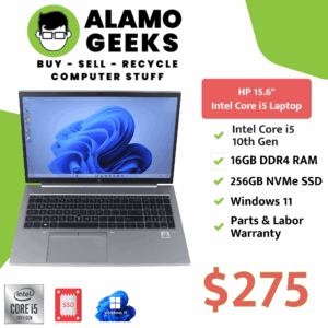 HP EliteBook 850 G7 15.6" Laptop - Intel Core i5 10th Gen 4.2GHz | 16GB | 256GB NVMe SSD