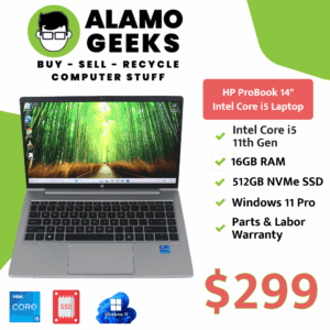 HP ProBook 14" Laptop - Intel Core i5 11th Gen | 16GB DDR4 | 512GB NVMe SSD | WIN 11