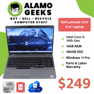 Dell Latitude 5510 15.6" Laptop - Intel Core i5 10th Gen | 16GB RAM | 480 SSD