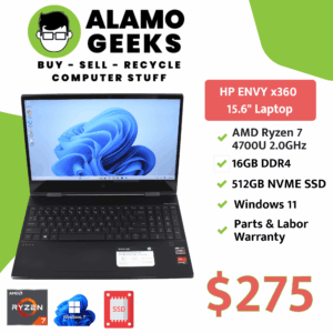 HP ENVY x360 15.6" Touchscreen Laptop - AMD Ryzen 7 4700U | 16GB DDR4 | 512GB NVMe SSD