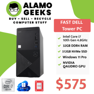 Powerful Dell Tower PC - Intel Core i7 10th Gen 4.8GHz | 32GB DDR4 | 512GB NVMe SSD | WIN 11