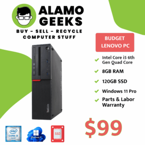 Lenovo ThinkCentre M800 SFF PC - Intel Core i5 6th Gen Quad Core | 8GB | 120GB SSD | WIN 11