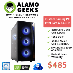 eSports Gaming PC | Intel Core i7 4.6GHz | 16GB RAM | 500GB NVME SSD | NVIDIA RTX 2060 GPU
