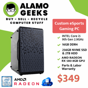 eSports Gaming PC - Intel Core i5 9th Gen | 16GB DDR4 RAM | 256GB NVME SSD | AMD RADEON 8GB GPU