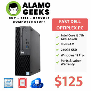 Dell Optiplex 3050 SFF PC - Intel Core i5-7500 3.4GHz | 8GB DDR4 | 240GB SSD | WIN 11