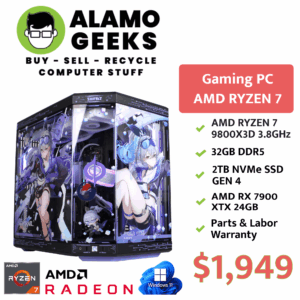 Powerful Gaming PC | AMD RYZEN 7 9800X3D 4.7GHz | 32GB DDR5 RAM | 2TB NVME SSD | AMD RX 7900XTX 24GB