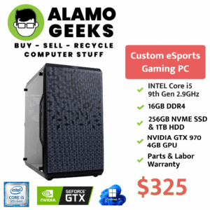eSports Gaming PC - Intel Core i5 9th Gen | 16GB DDR4 RAM | 256GB NVME SSD | NVIDIA GTX 970 GPU