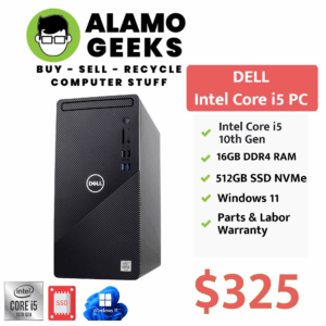 Dell Inspiron 3880 PC - Intel Core i5-10th Gen | 16GB | 512GB NVMe SSD | WiFi