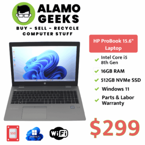 HP ProBook 650 G5 15.6" Laptop - Intel Core i5 8th Gen | 16GB | 512GB NVMe SSD | WIN 11