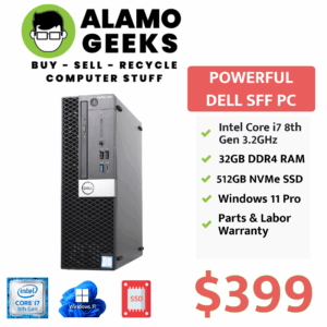 Dell Optiplex 7060 SFF PC - Intel Core i5-8700 3.2GHz | 32GB | 512GB NVMe SSD | WIN 11