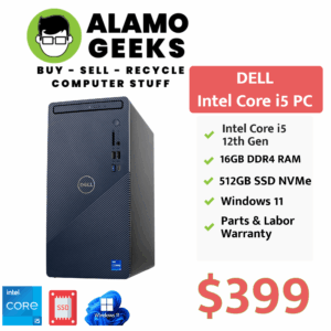 Dell Inspiron 3910 PC - Intel Core i5-12th Gen | 16GB | 512GB NVMe SSD | WiFi
