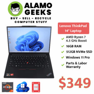 Lenovo ThinkPad E14 Gen 5 14" Laptop - AMD RYZEN 7 | 16GB | 512GB NVMe SSD | WIN 11