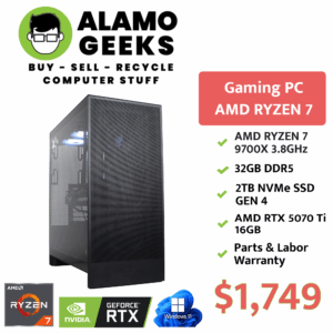 Powerful Gaming PC | AMD RYZEN 7 5.5GHz | 32GB DDR5 RAM | 2TB NVME SSD | NVIDIA RTX 5070 Ti