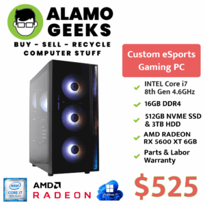 eSports Gaming PC | Intel Core i7-8700 4.6GHz | 16GB RAM | 512GB NVME SSD | AMD RADEON RX 5600 XT