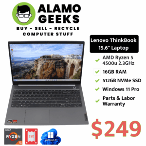 Lenovo ThinkBook 15 G2 15.6" Laptop - AMD Ryzen 5 2.3GHz | 16GB | 512GB NVMe SSD | WIN 11