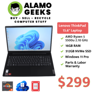 Lenovo V15 G4 15.6" Laptop - AMD Ryzen 5 5500U 2.10GHz | 16GB | 512GB NVMe SSD | WIN 11