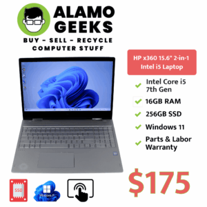 HP ENVY x360 15.6" Touchscreen Laptop - Intel Core i5 7th Gen | 16GB | 256GB SSD | WIN 11